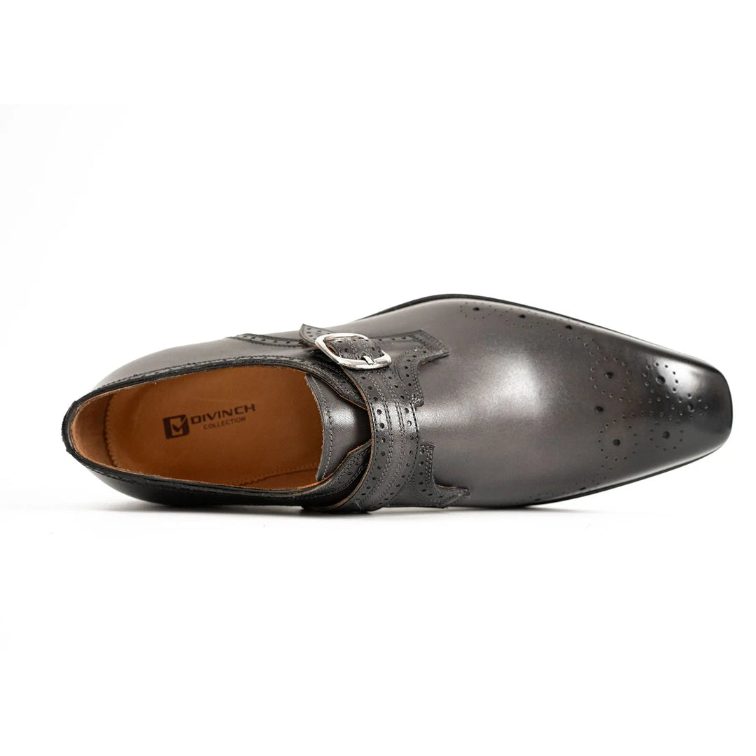 Goodyear Welted Monk Strap Shoes Black