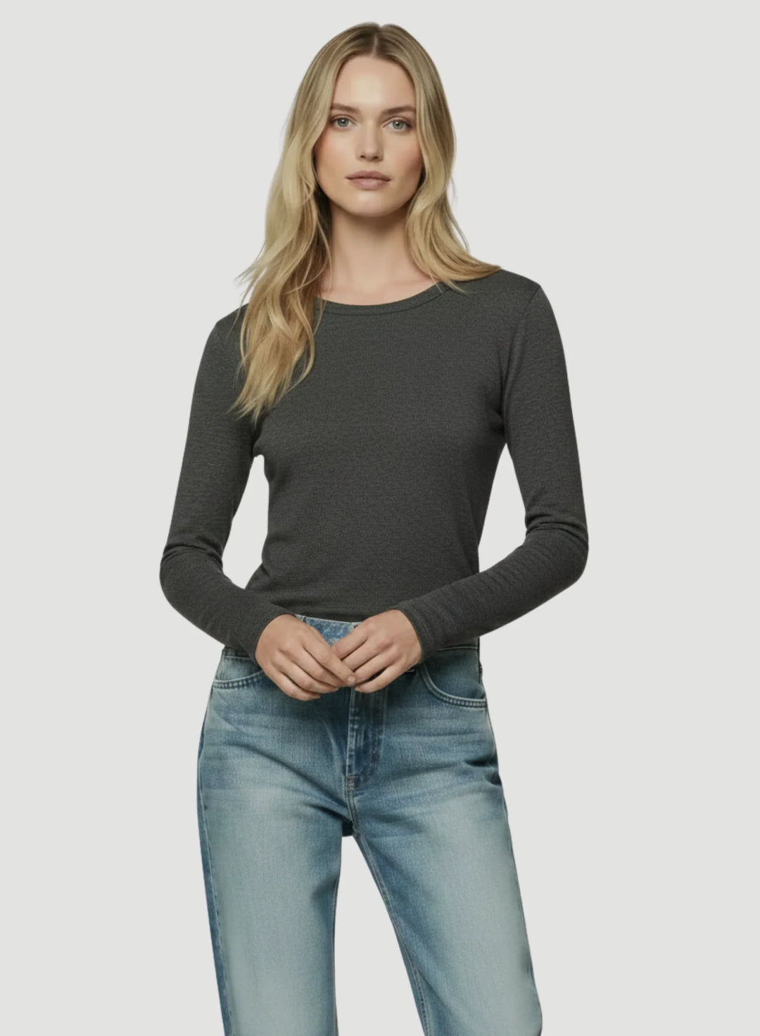 Soft Touch Long Sleeve Crewneck T-Shirt