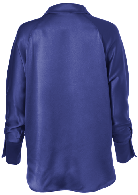 Silk Half Button Down Shirt