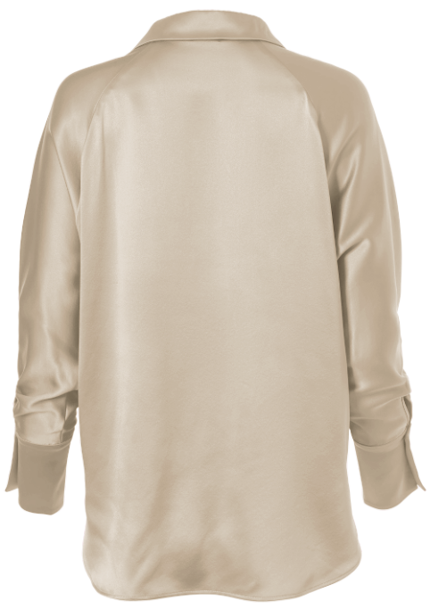 Silk Half Button Down Shirt