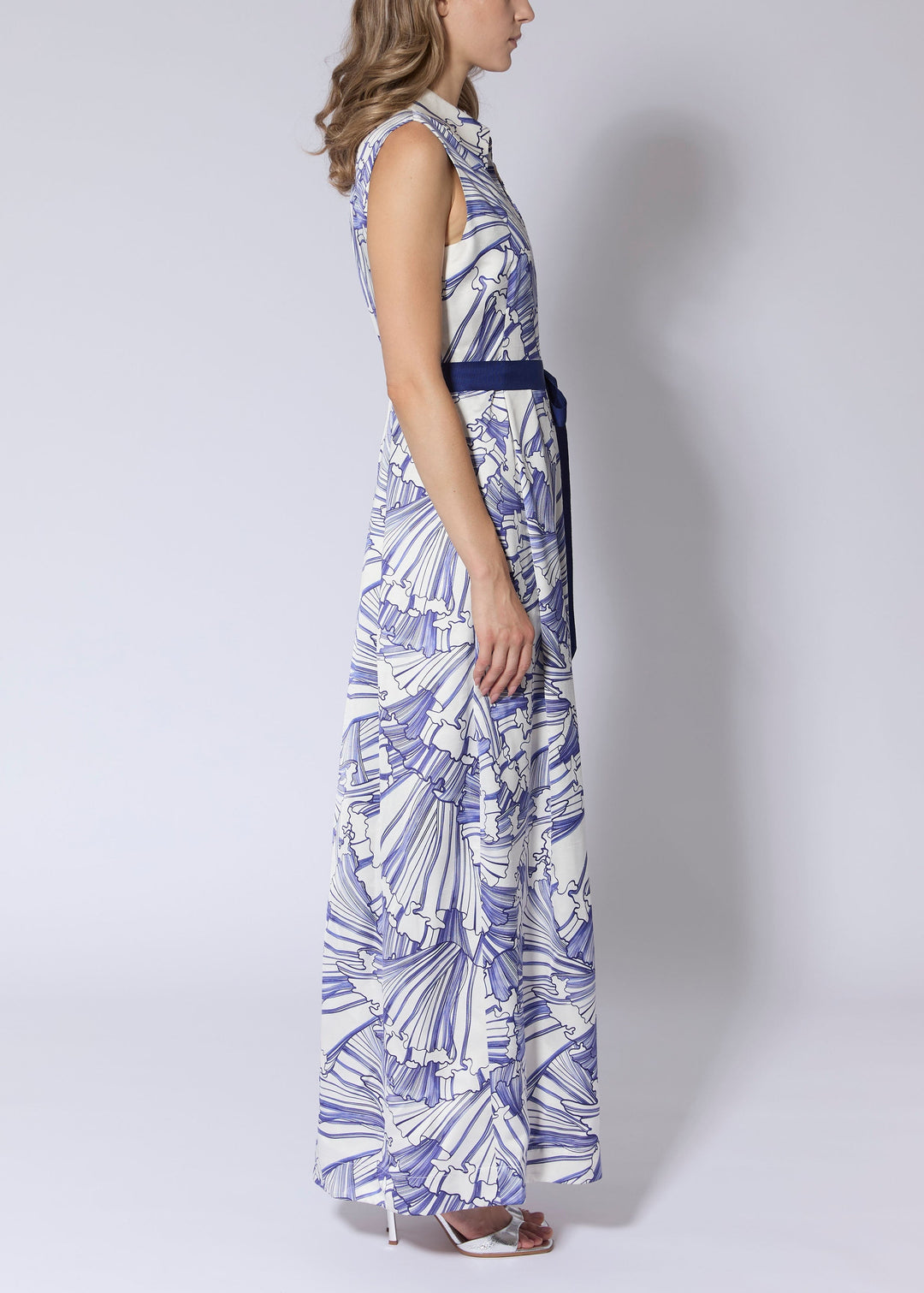 Linear Floral Print Dress