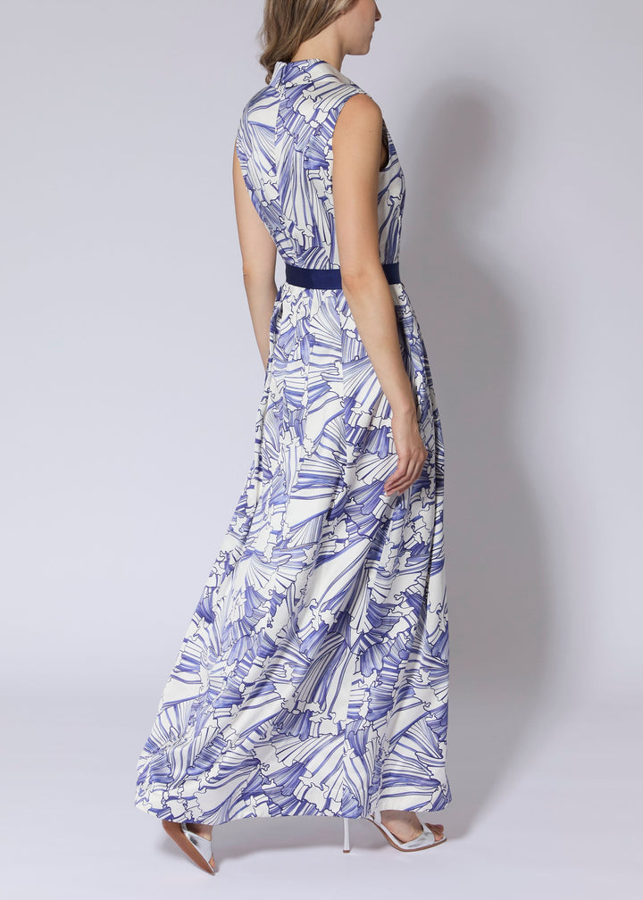 Linear Floral Print Dress