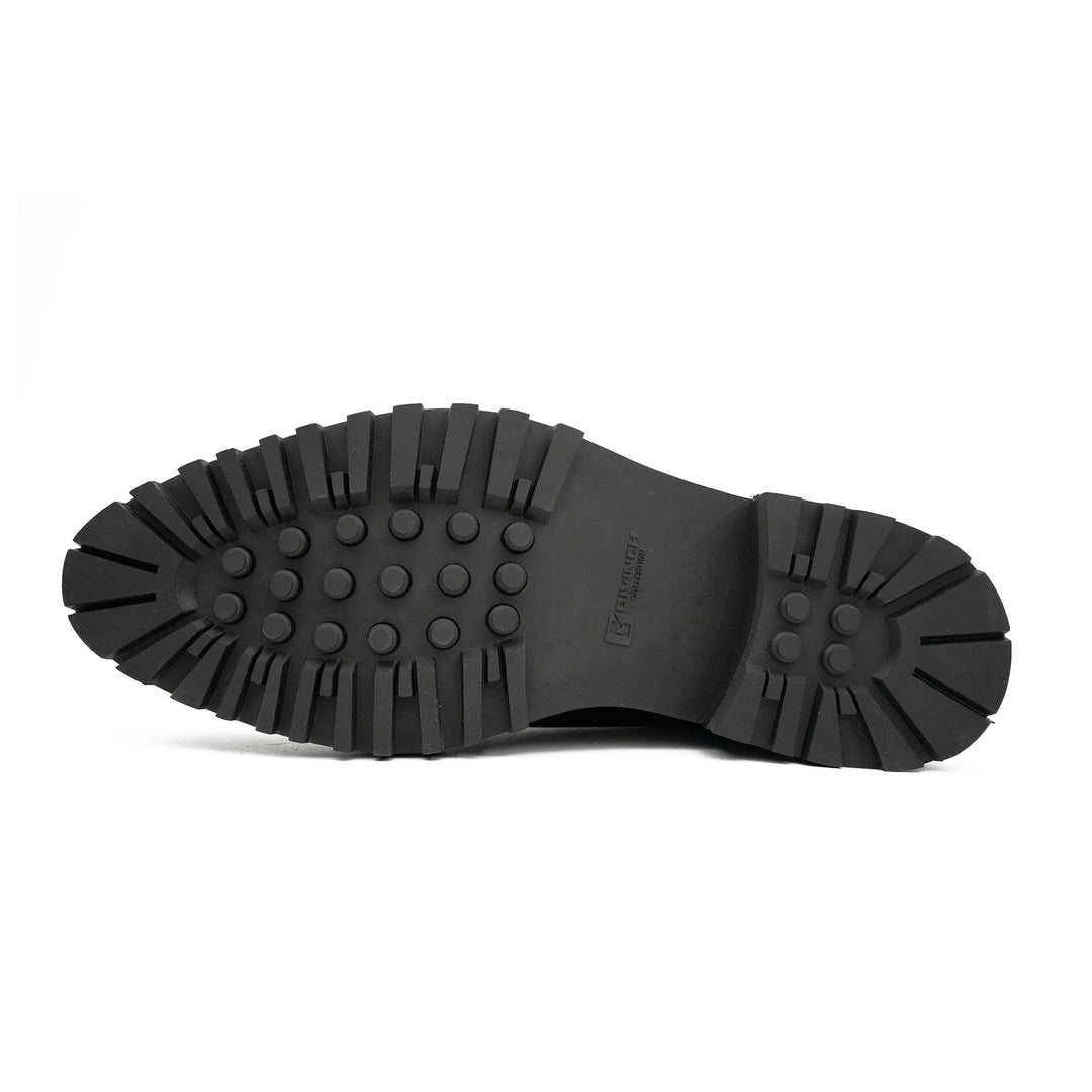 Handmade Chunky - sole Brogue Shoes Black