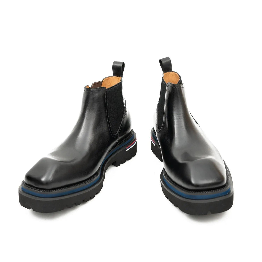 Handmade black calfskin Chelsea boots
