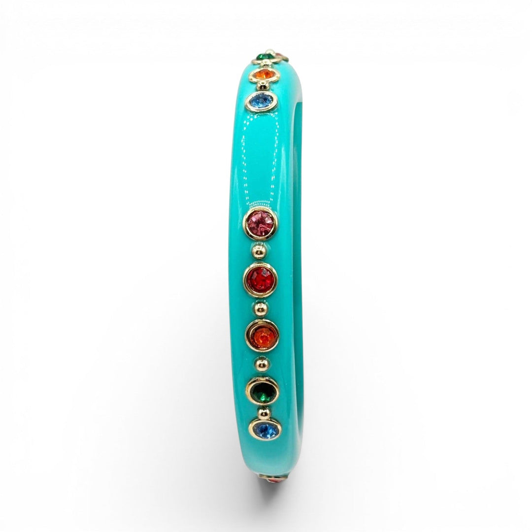 Holland Turquoise Resin Studded Resin Bangle