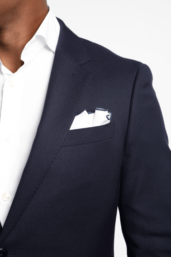 7 Downie St. Hollister navy suit separate jacket, detail