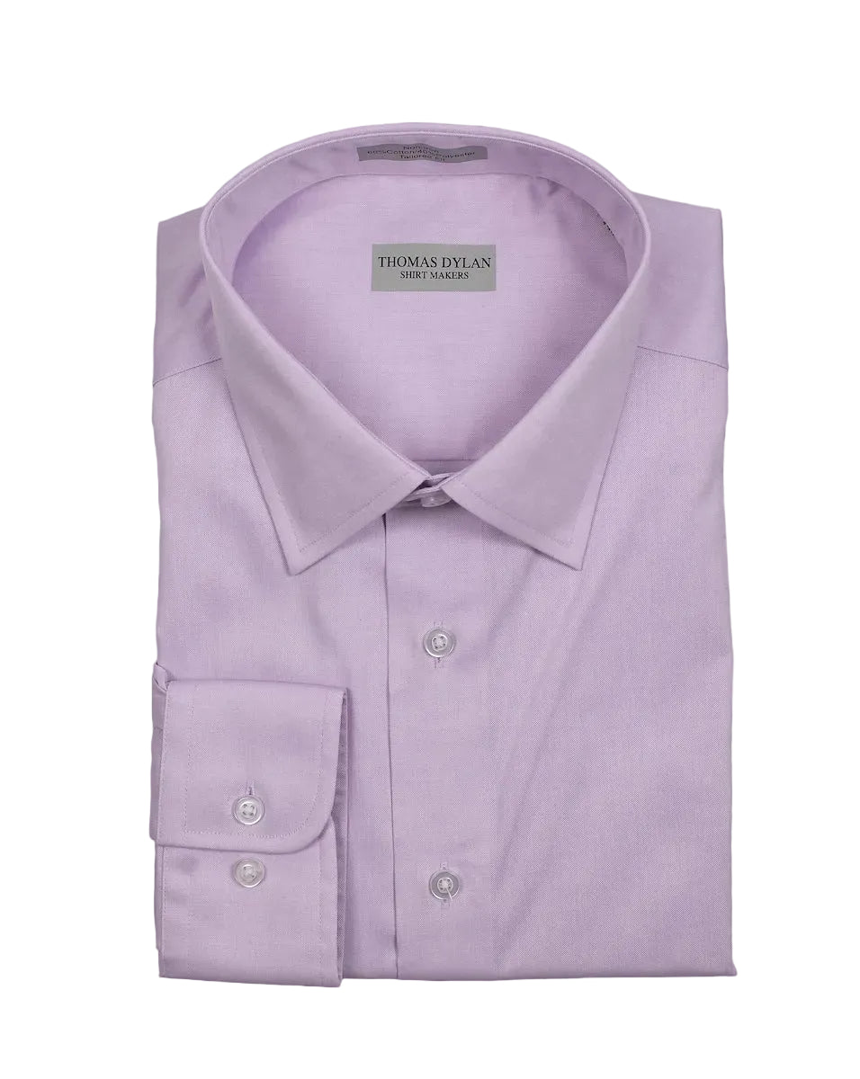Thomas Dylan lavender dress shirt collar detail