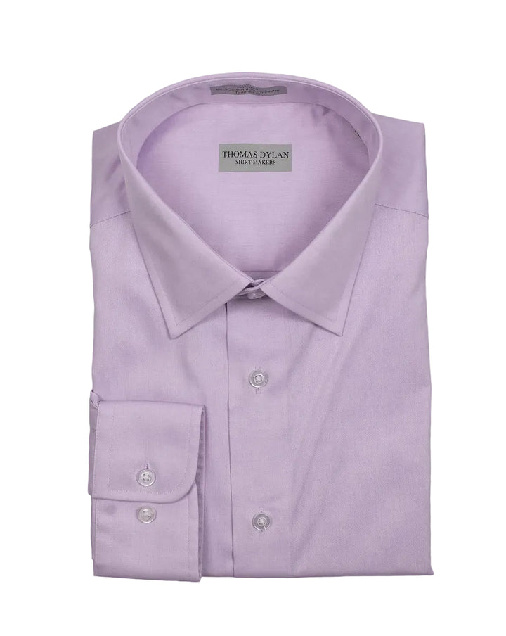 Thomas Dylan lavender dress shirt collar detail