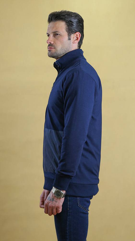 The Quarter-Panel Tech Sweater (Navy)
