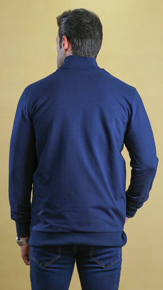 The Quarter-Panel Tech Sweater (Navy)