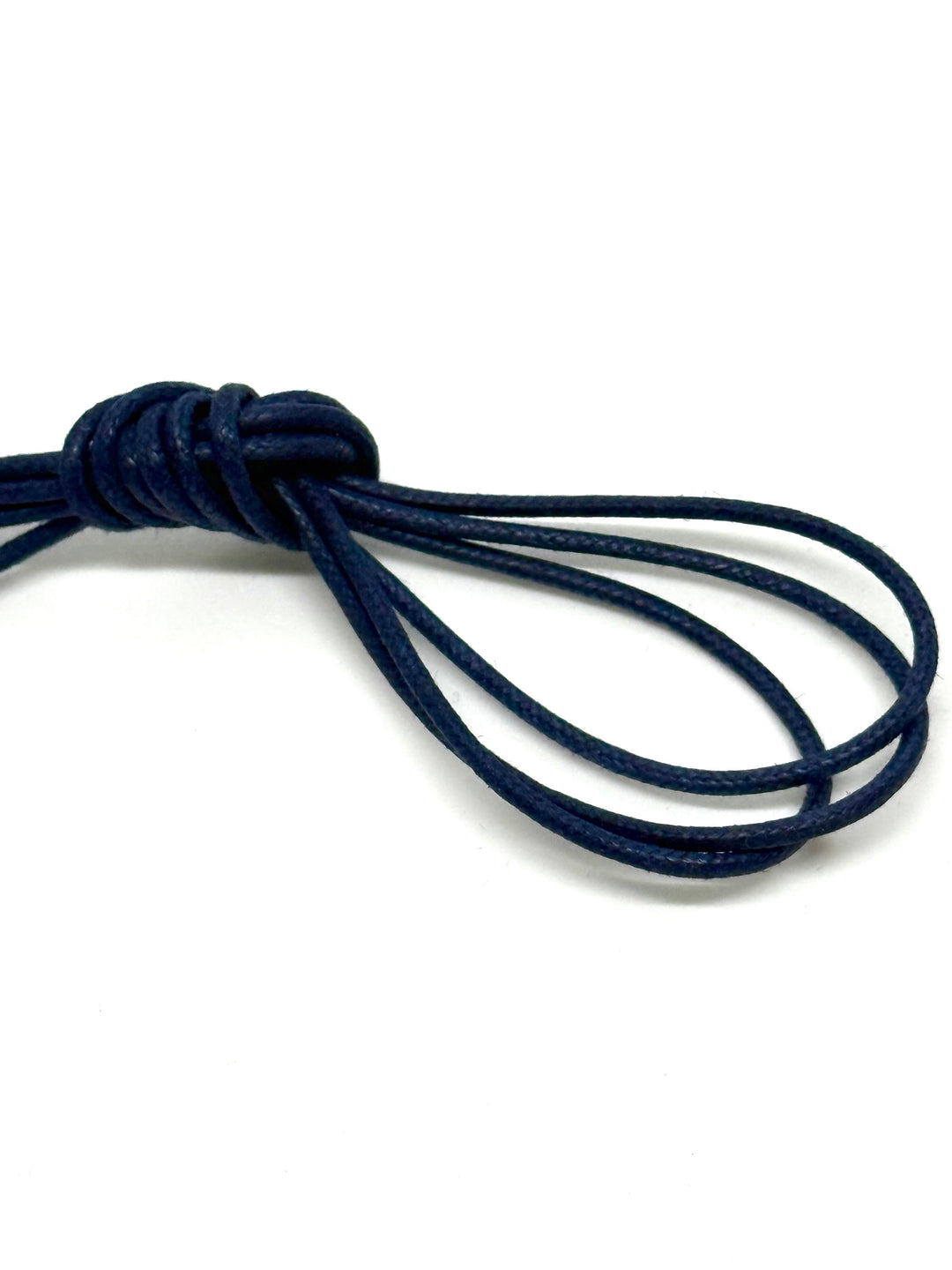 Large Pearl With Criss Cross Design On Grey Linen Cord
