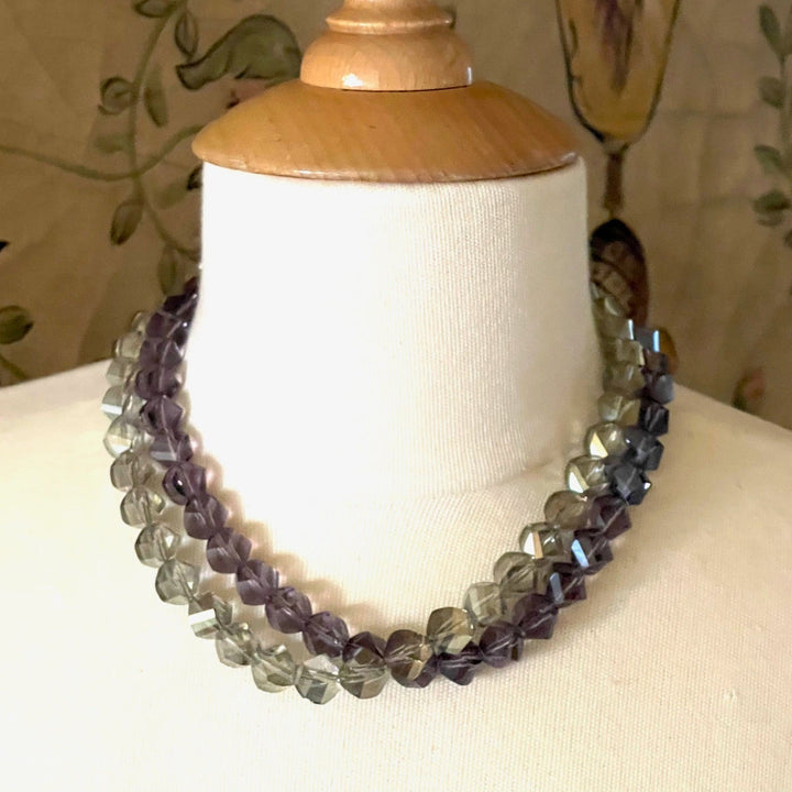 Tanzanite Slice Crystal Necklace