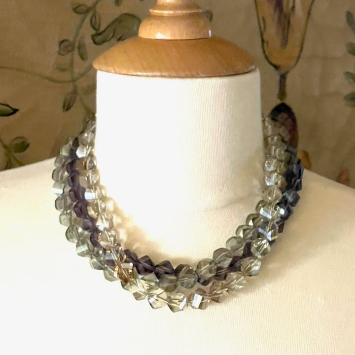 Champagne Slice Crystal Necklace