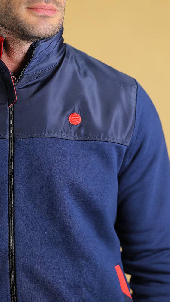 The Quarter-Panel Tech Sweater (Navy)