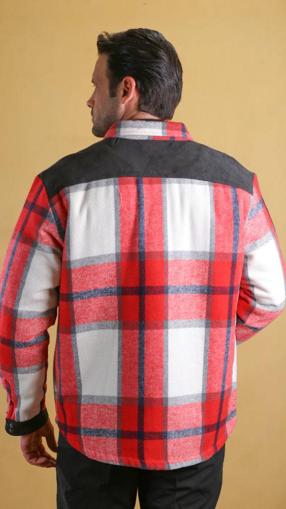 The Wanderer Shacket (Crimson Plaid)