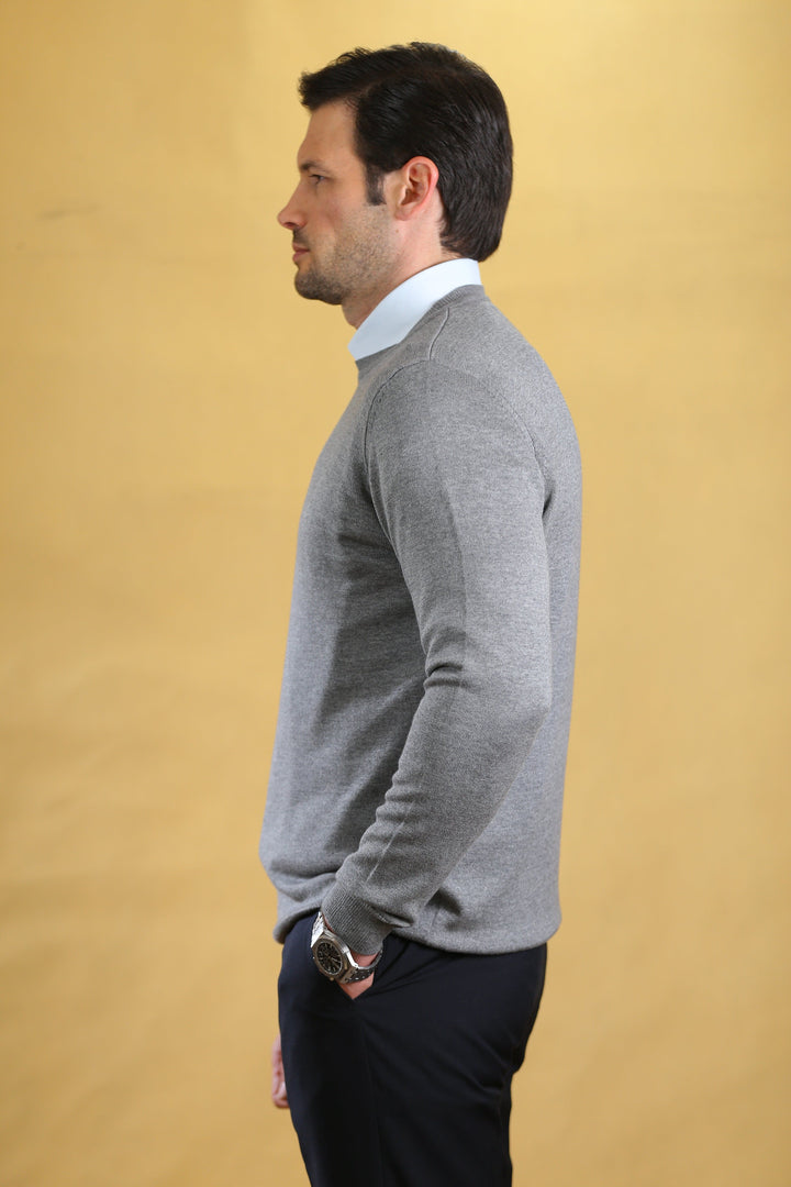 The caravan crewneck(Pure platinum)