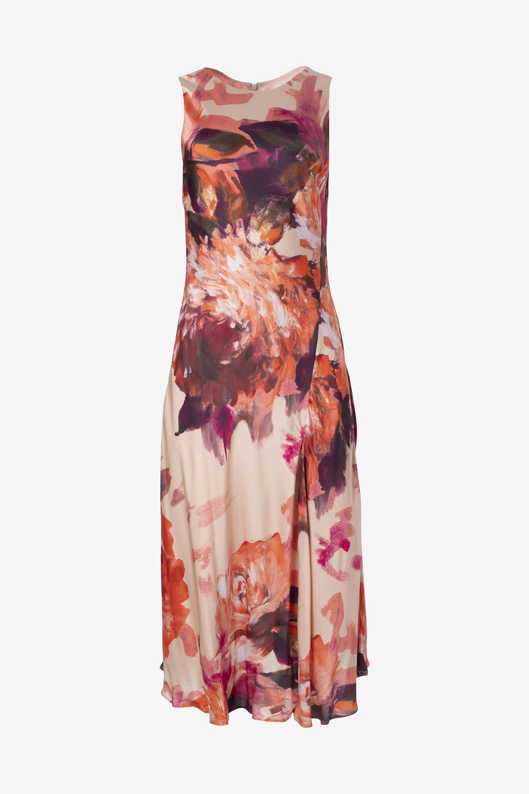 Long Shirred Floral Dress