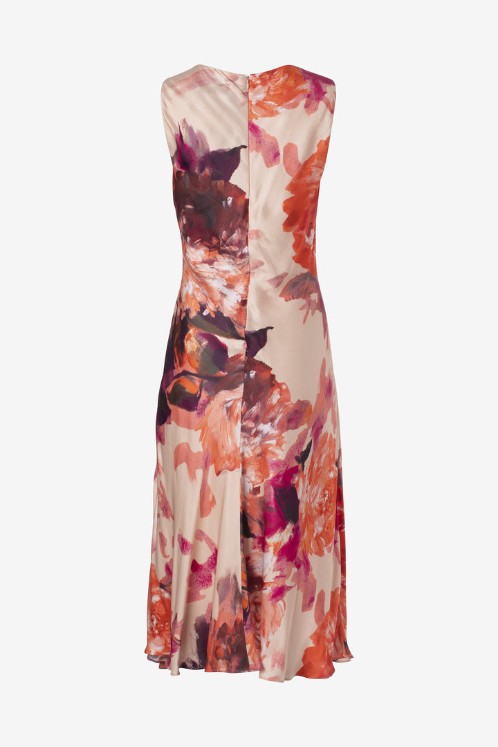 Long Shirred Floral Dress