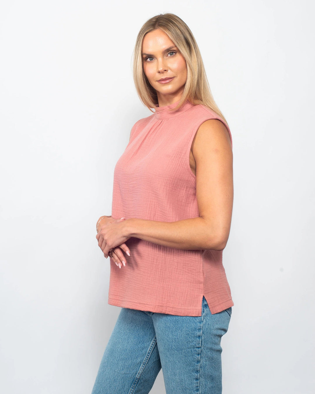 Organic Cotton Gauze Halter Top