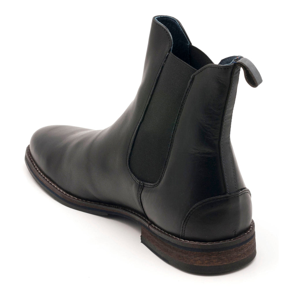 PARC Chelsea Boot in black full grain leather, rear view