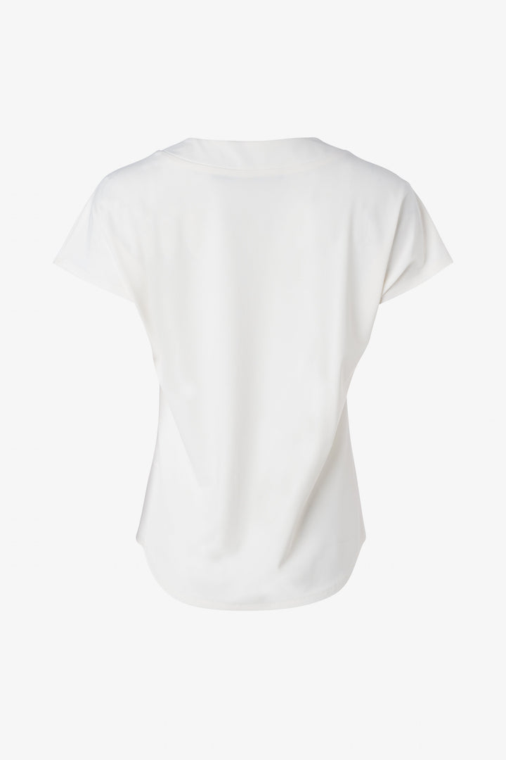 Basic V Neck T-shirt - Ivory