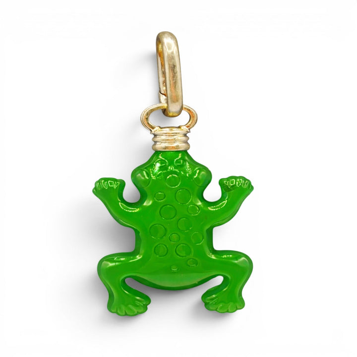 Jade Green Frog Charm