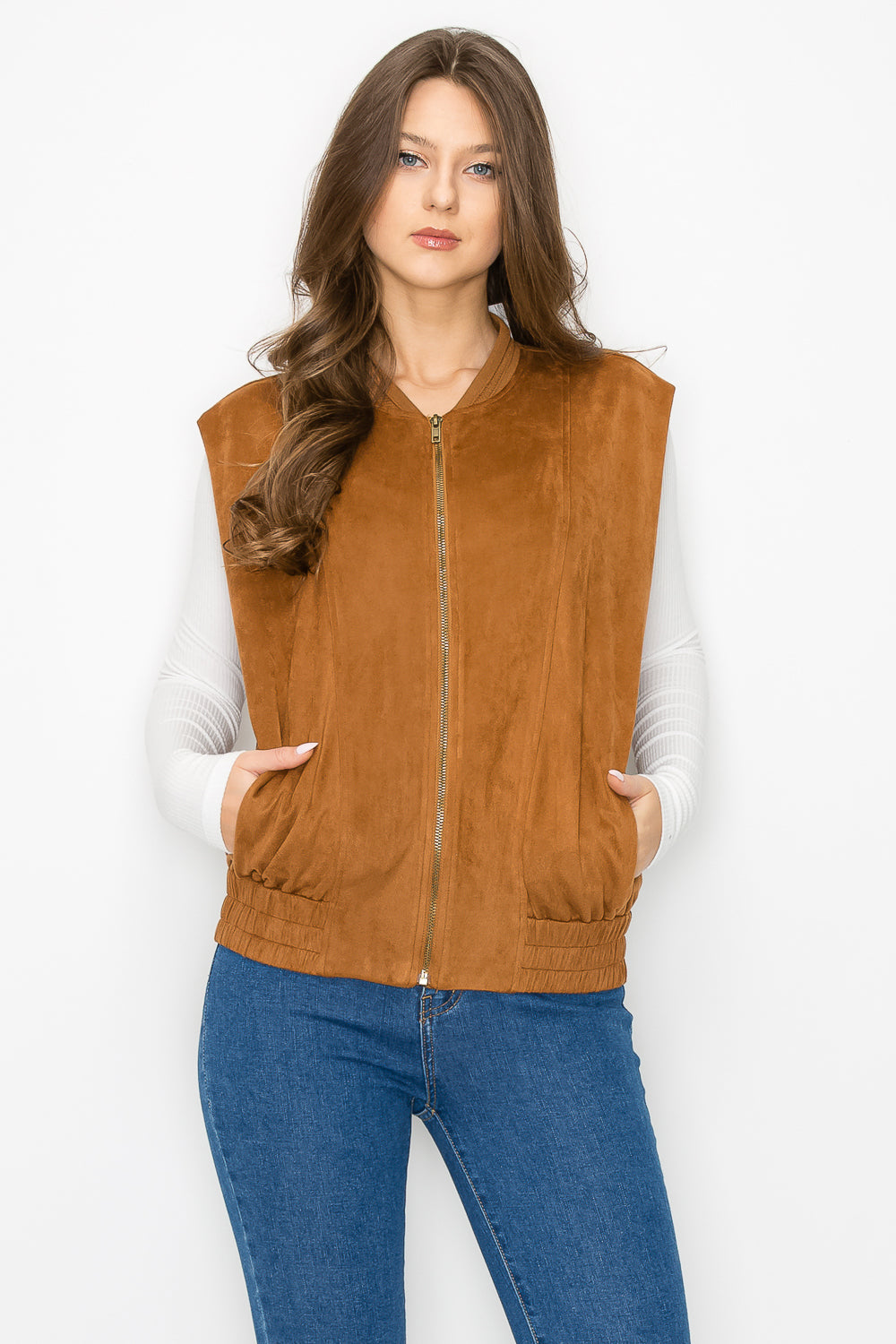 Allison Stretch Suede Vest