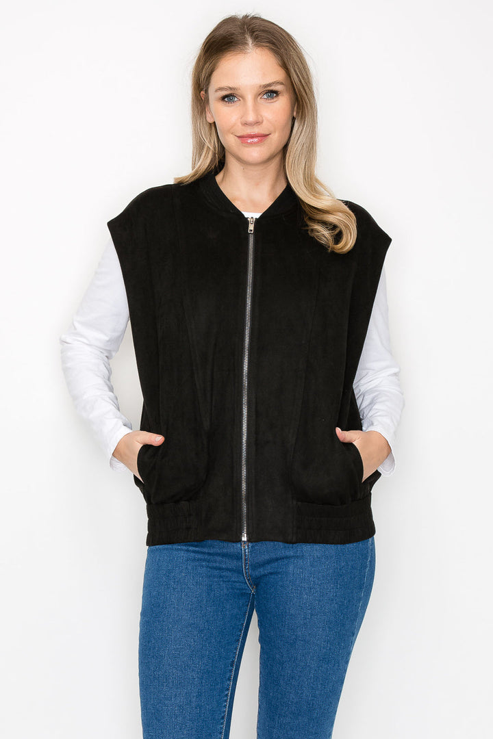 Allison Stretch Suede Vest