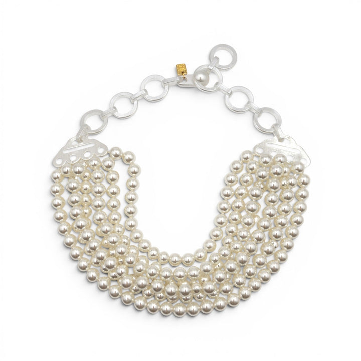 Juliette Multi Strand Pearl Resin Necklace