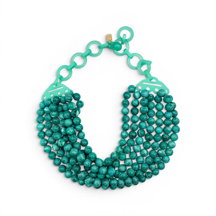 Juliette Multi Strand Turquoise Resin Necklace