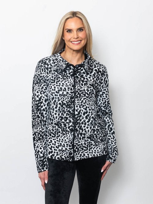 Jungle Jacquard Full Zip Top
