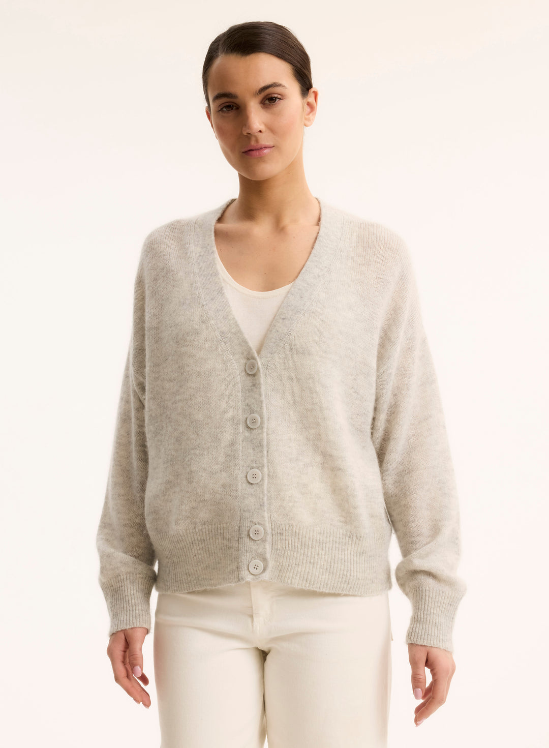 Cashmere Silk V-Neck Cardigan