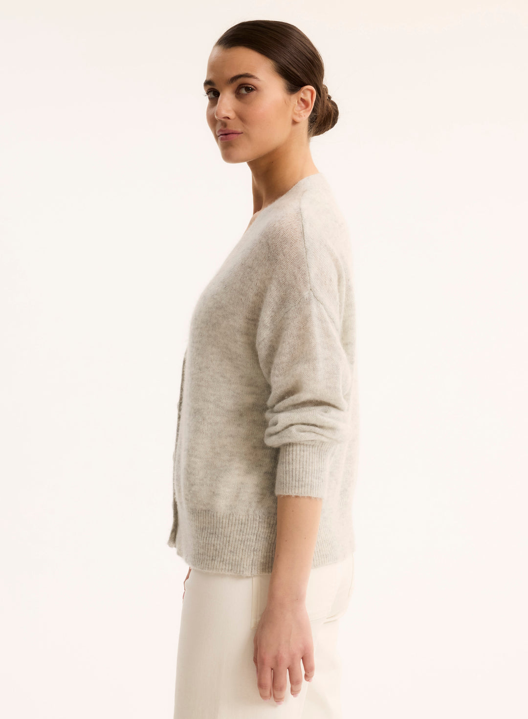Cashmere Silk V-Neck Cardigan