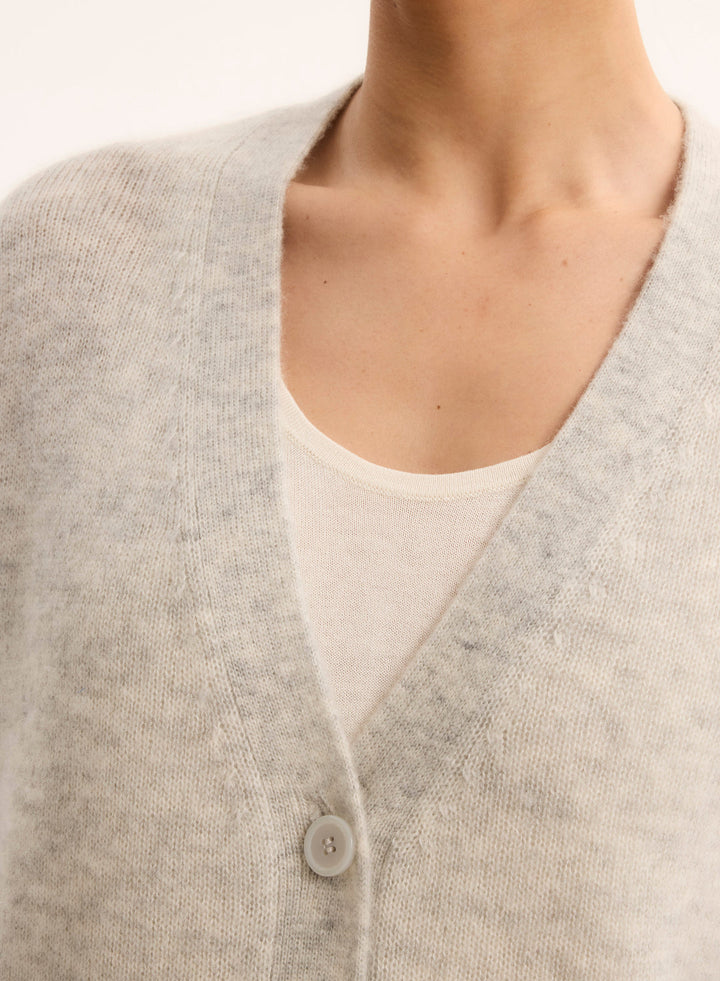 Cashmere Silk V-Neck Cardigan
