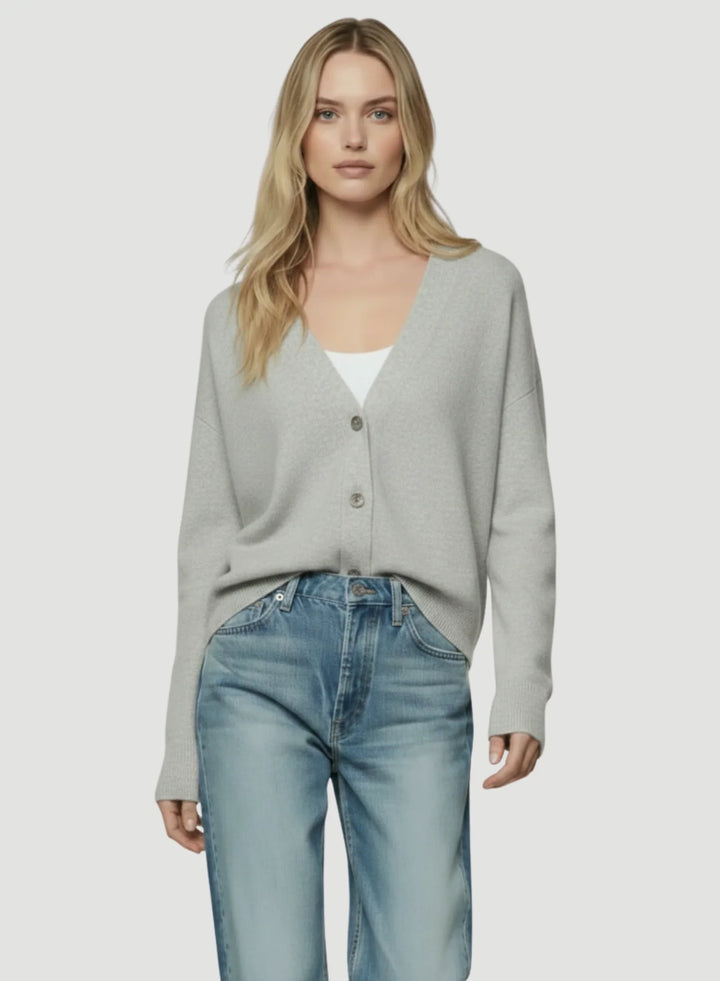 Cashmere Silk V-Neck Cardigan