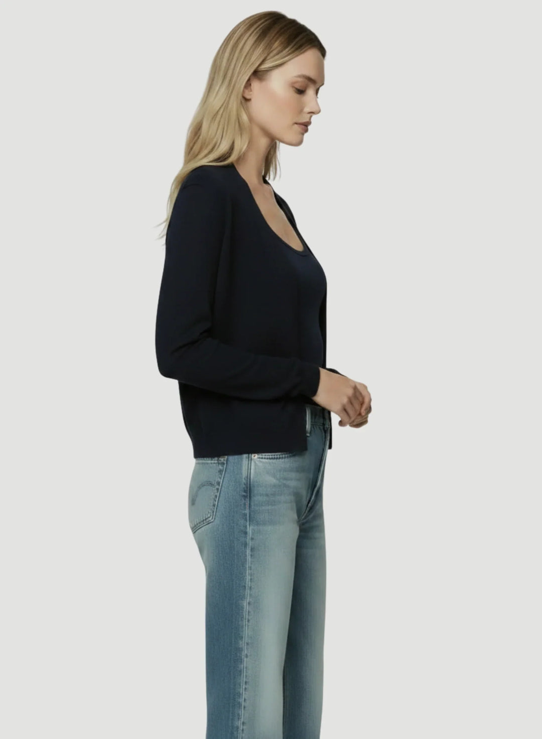 Cashmere Seamless Open Cardigan