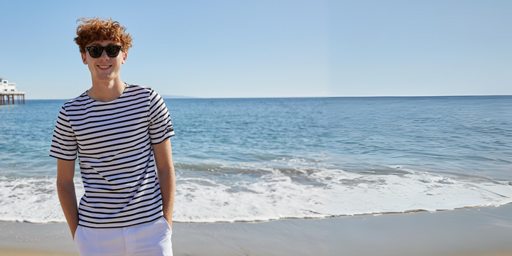 LEVANT MODERN - Breton Stripe Short Sleeve Shirt