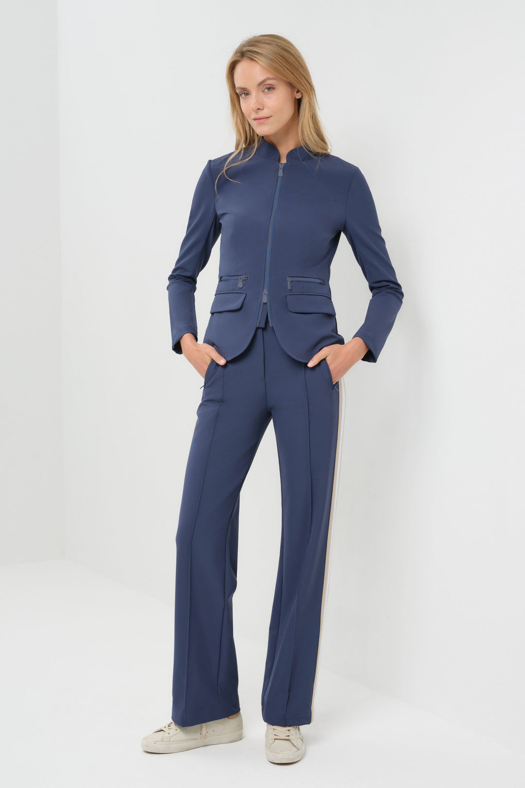 Gisela Aeroflow Zip Front Twill Blazer