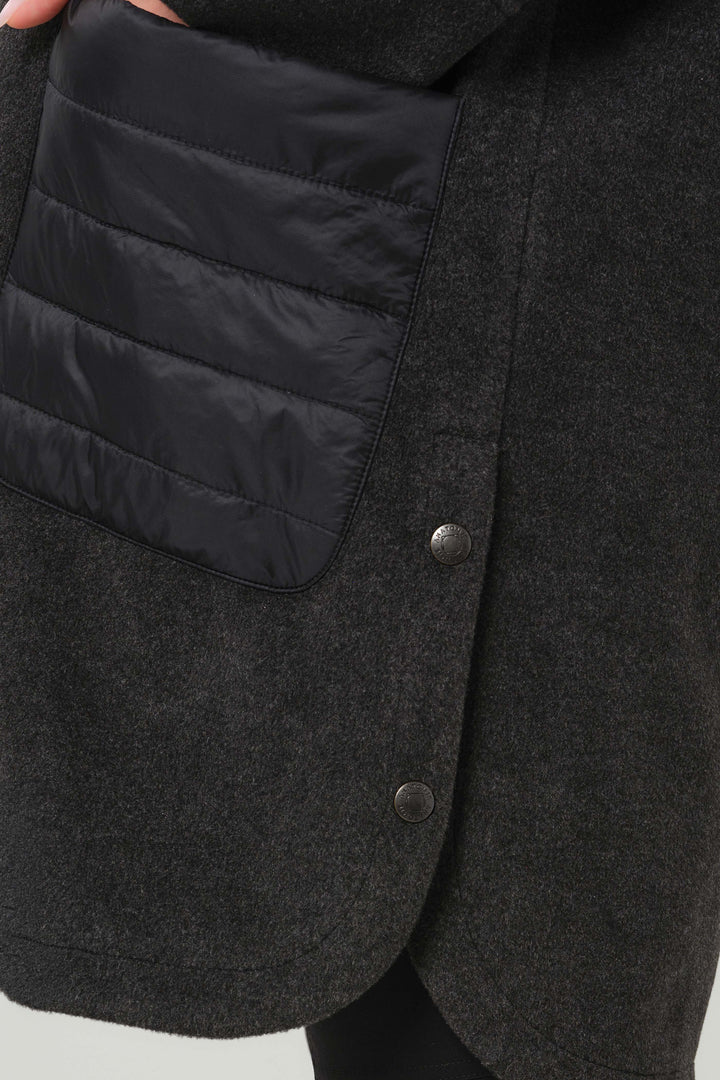 Iki Mixed Media Cocoon Coat