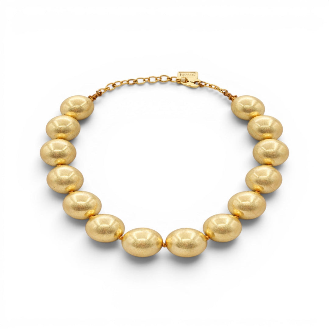 Lucy Worn Gold Gumball Necklace