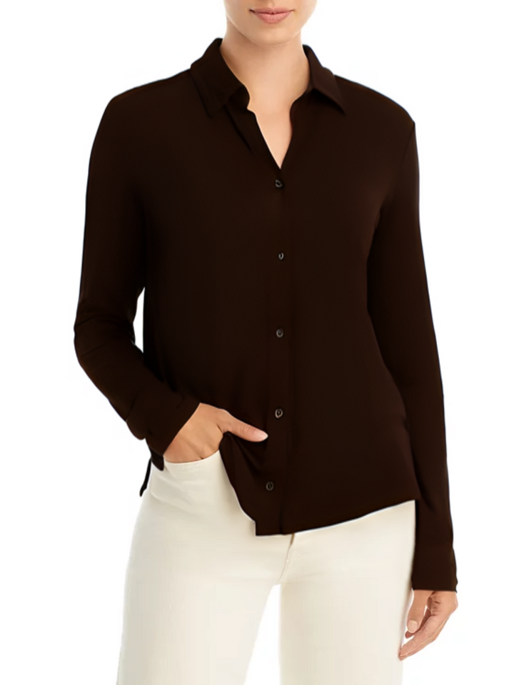 Soft Touch Knit Shirt - Coffee