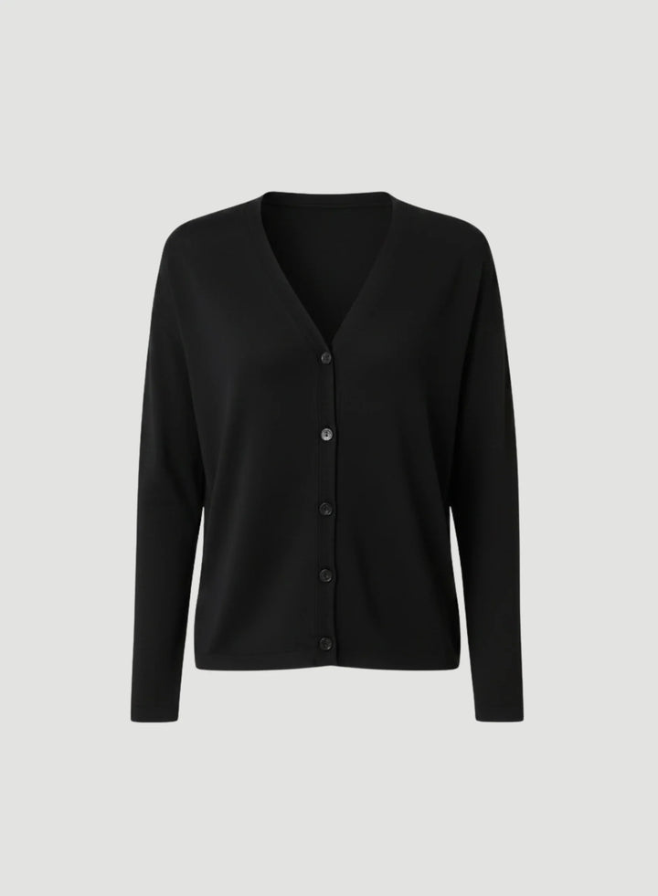 Soft Touch Semi Relaxed V-Neck Cardigan
