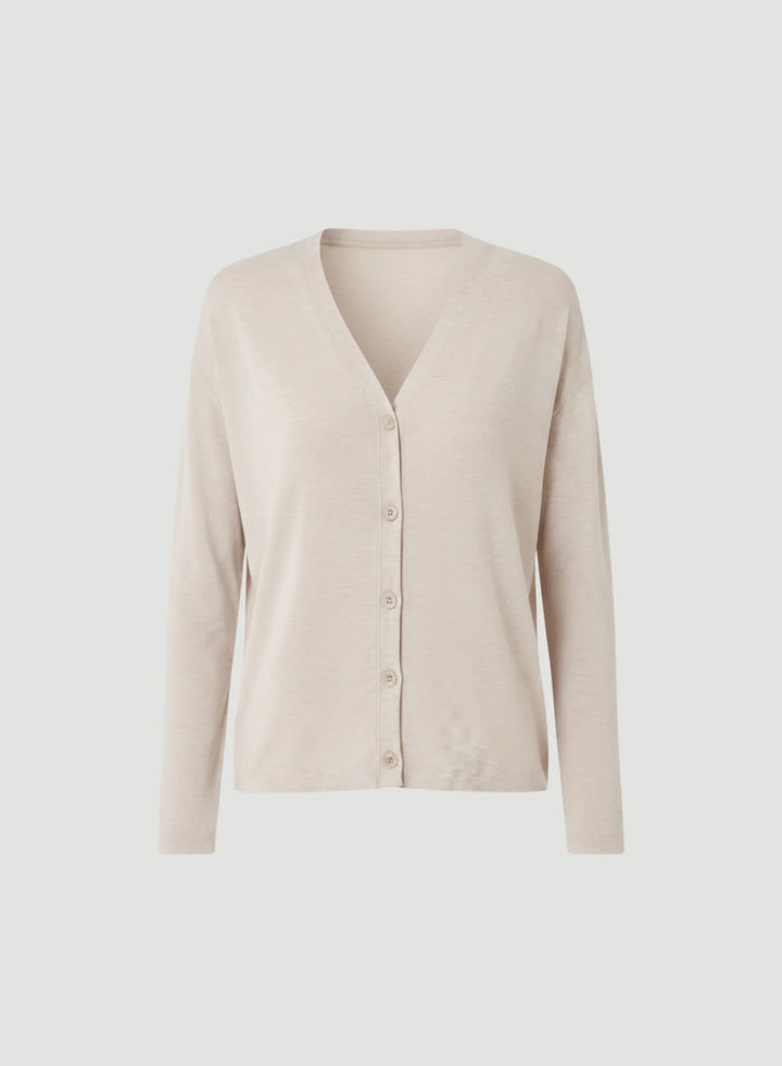 Soft Touch Semi Relaxed V-Neck Cardigan