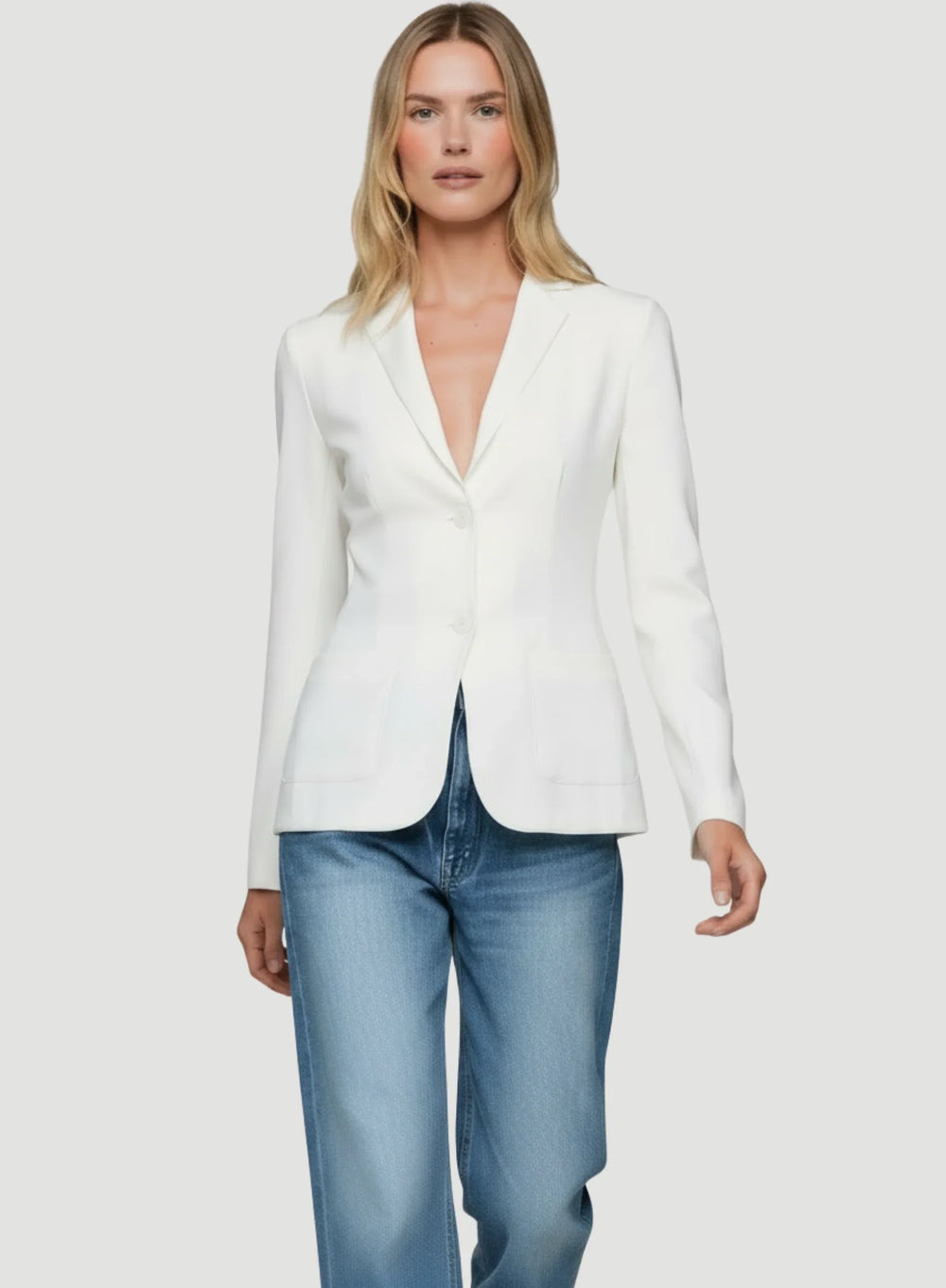 Soft Touch Two Button Blazer - JACKET - Majestic Filatures North America