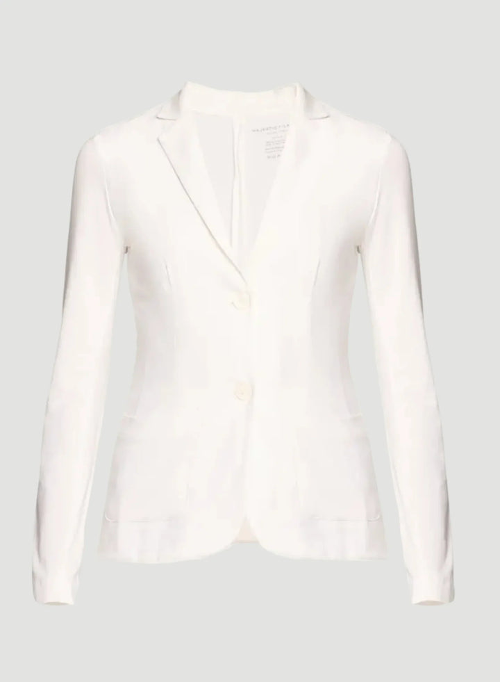 Soft Touch Two Button Blazer - JACKET - Majestic Filatures North America