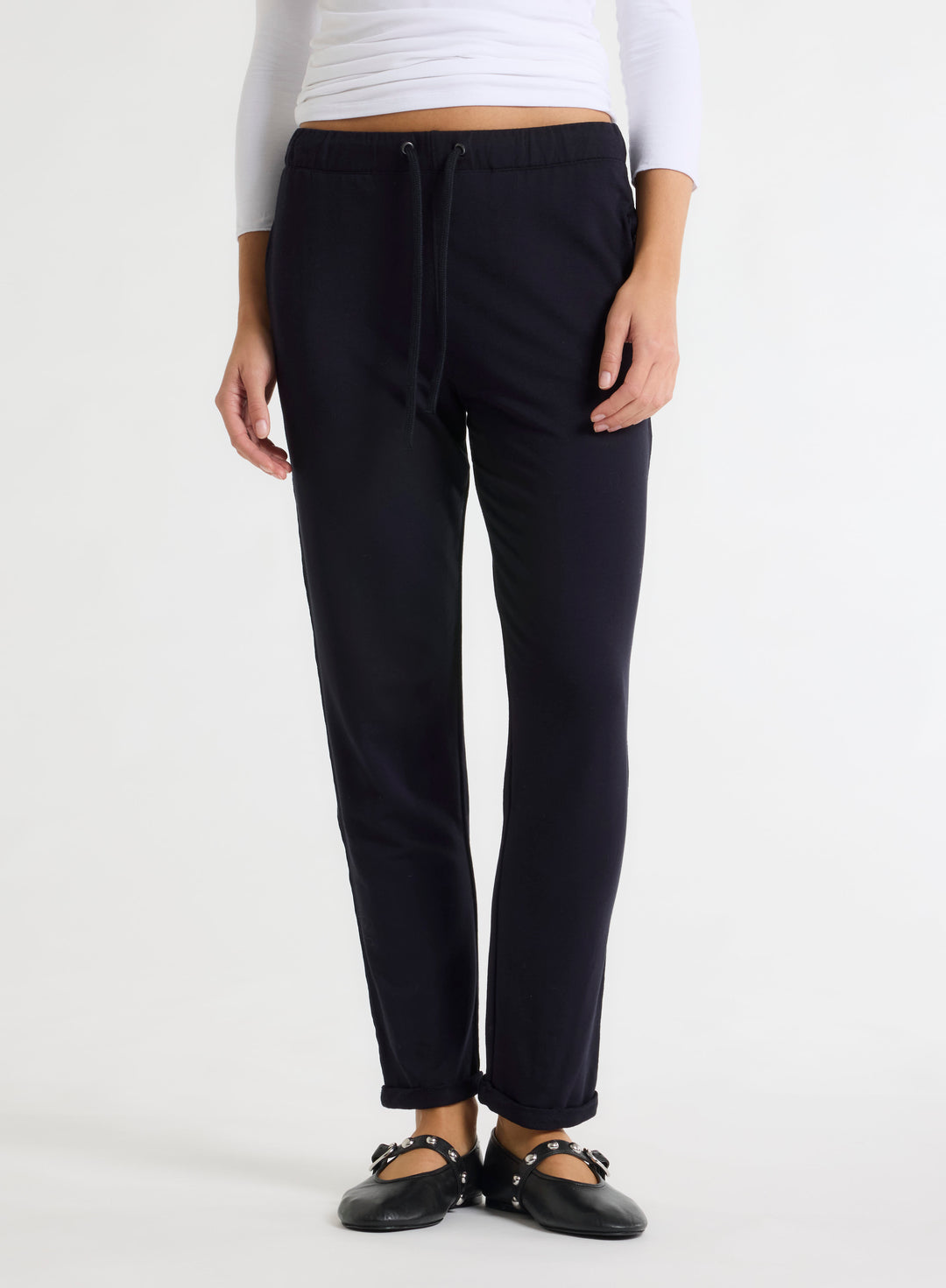 Daphne Viscose / Elastane Cuffed Trousers - Marine