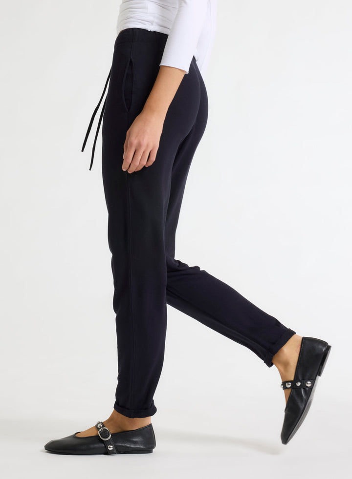 Daphne Viscose / Elastane Cuffed Trousers - Marine