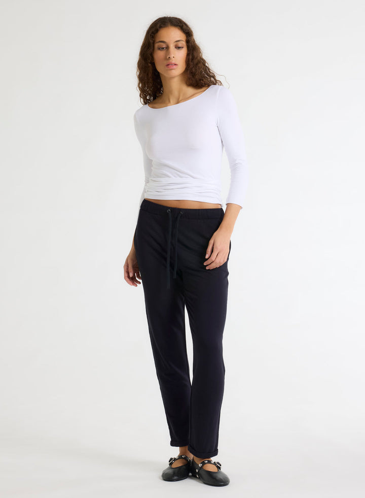 Daphne Viscose / Elastane Cuffed Trousers - Marine