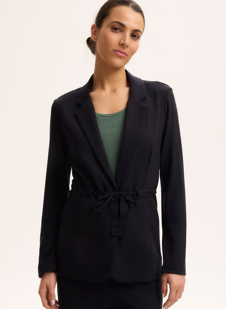 Long Sleeve French Terry Jacket - Marine