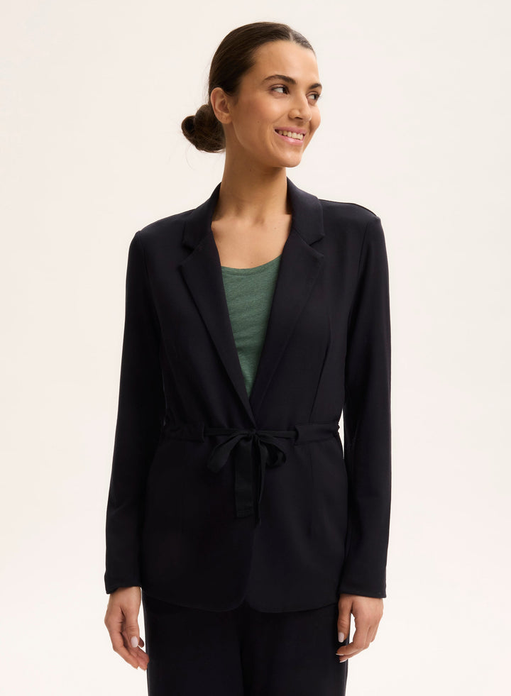 Long Sleeve French Terry Jacket - Marine